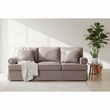 Ralph Three Seat Mink Velvet Sofa