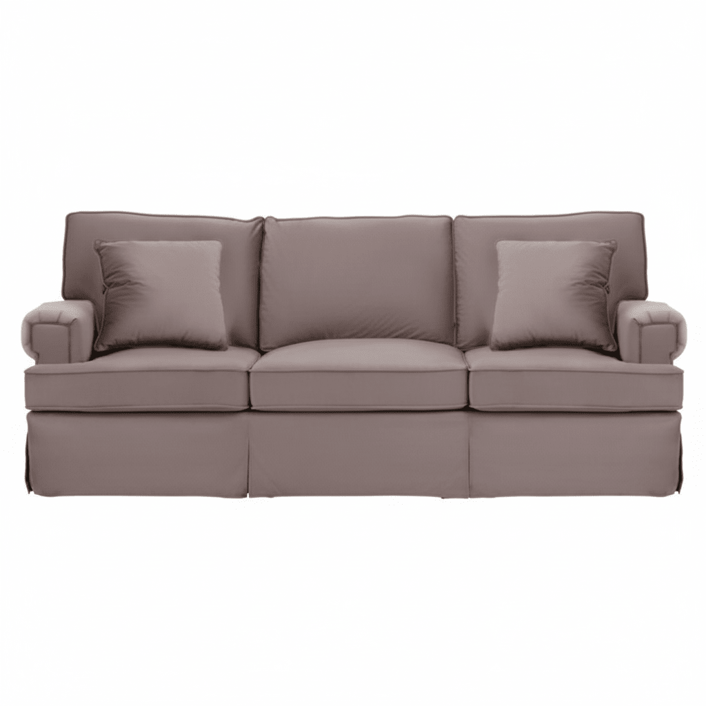 Ralph Three Seat Mink Velvet Sofa