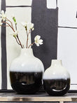 Ramus Small Black And White Ombre Vase