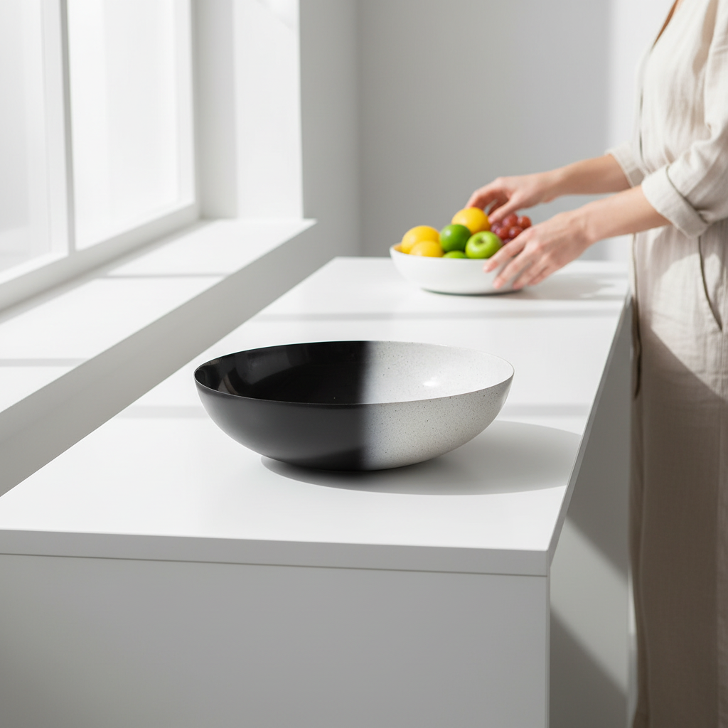 Ramus Black And White Ombre Bowl