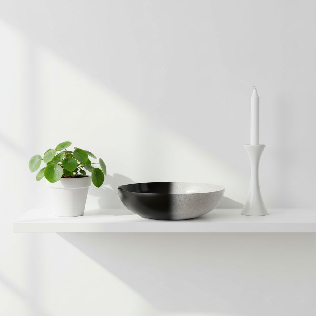 Ramus Black And White Ombre Bowl
