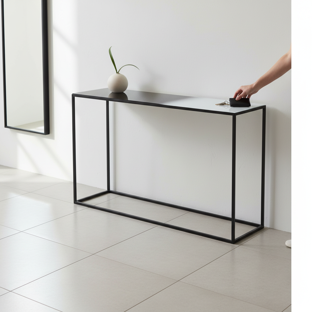 Ramus Black And White Ombre Console Table