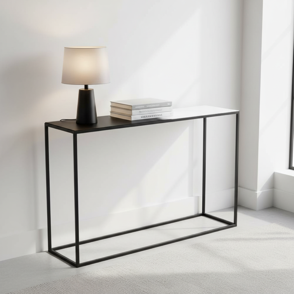 Ramus Black And White Ombre Console Table