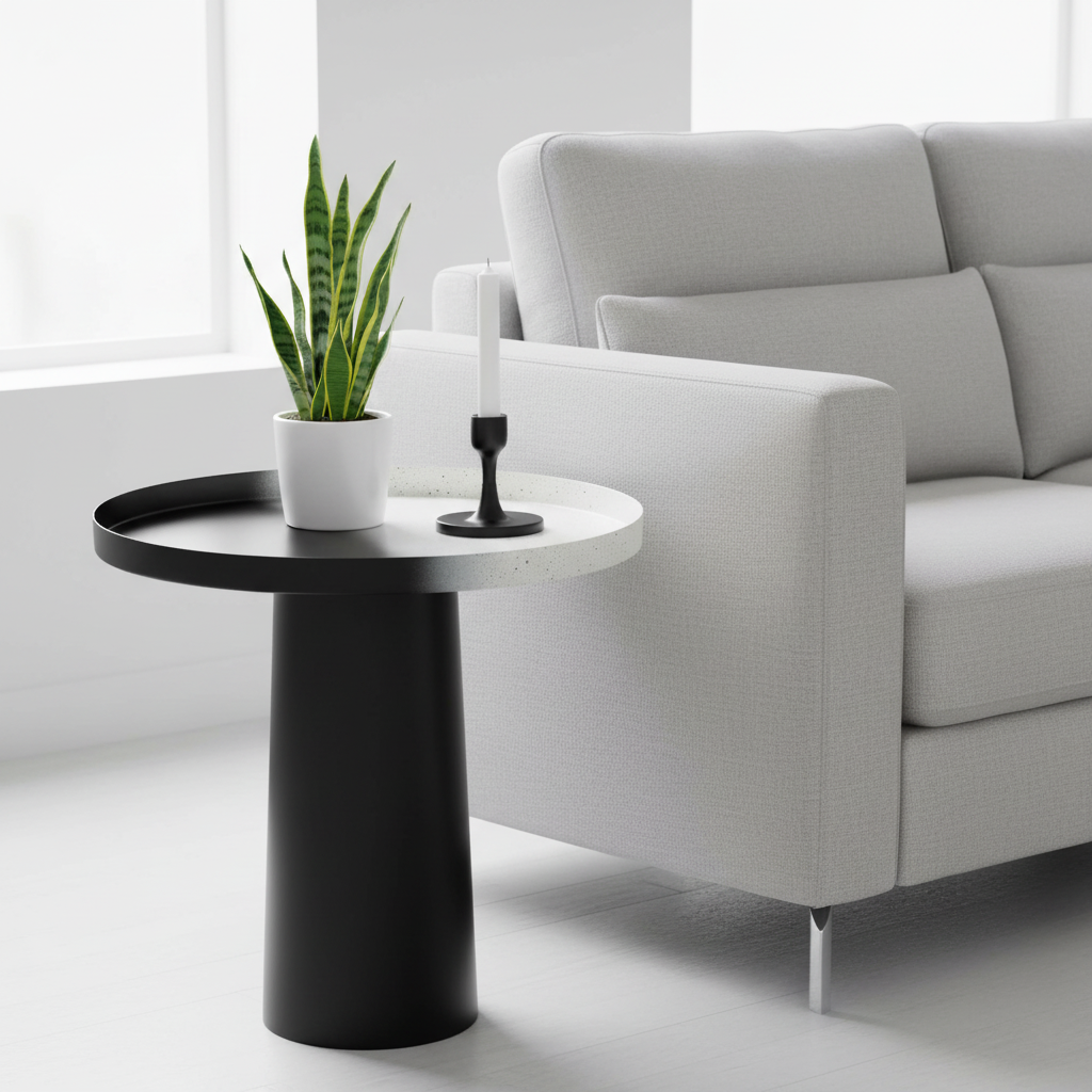 Ramus Black And White Ombre Side Table