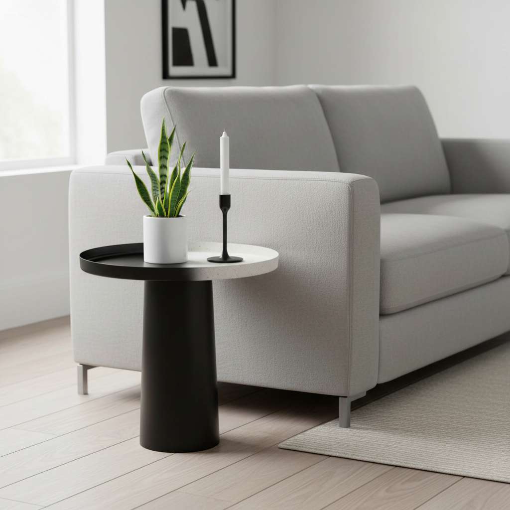 Ramus Black And White Ombre Side Table