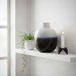 Ramus Large Black And White Ombre Vase