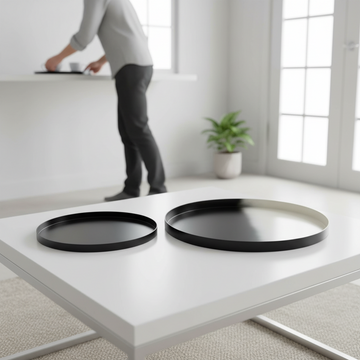 Ramus Set of Two Black And White Ombre Trays