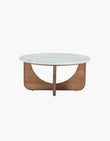 Ranjit Round Nesting Coffee Table Set, Marble & Wood