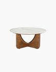 Ranjit Round Nesting Coffee Table Set, Marble & Wood