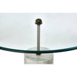 Rany Glass And White Marble Side Table