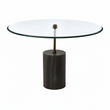 Rany Glass And Black Marble Side Table