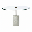 Rany Glass And White Marble Side Table