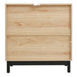 Rattan double door wooden sideboard
