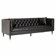 Raven 3 Seat Black Faux Leather Sofa