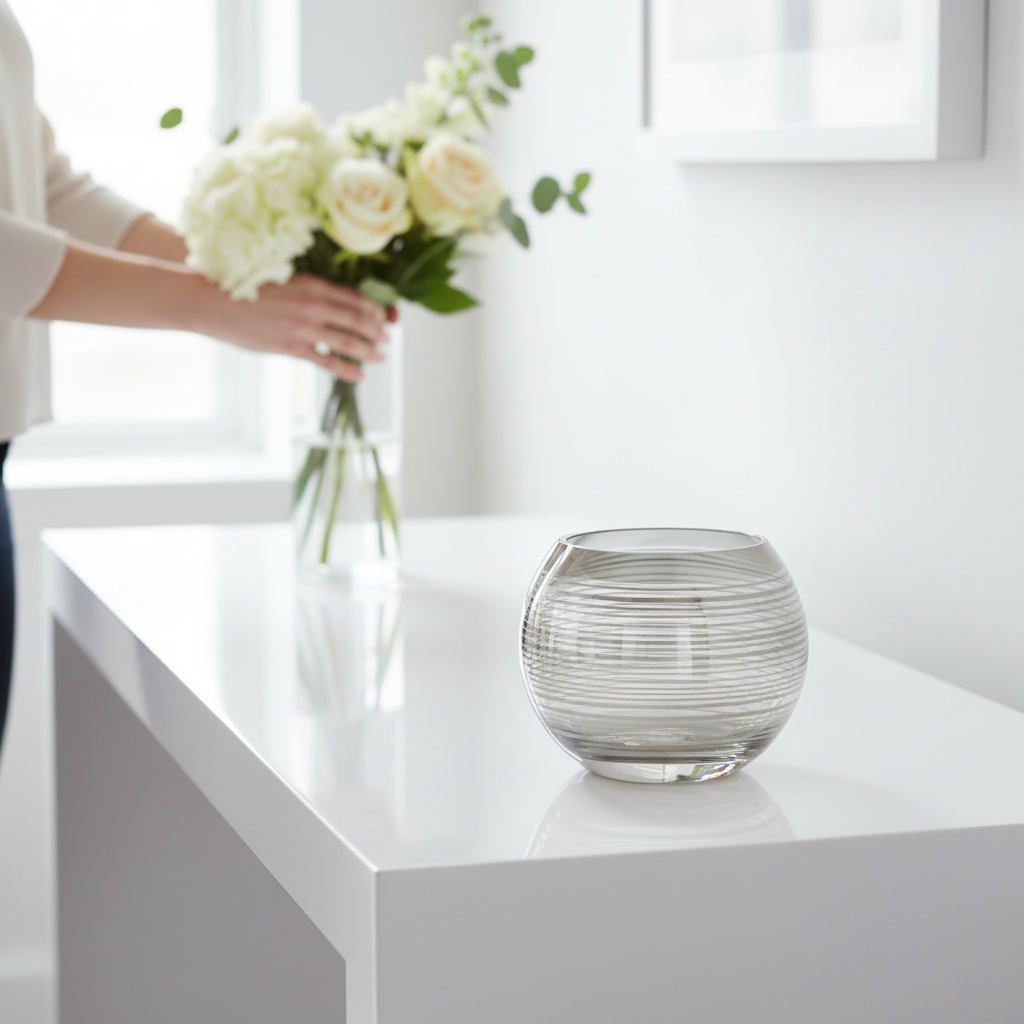 Raya Small Rounded Glass Vase
