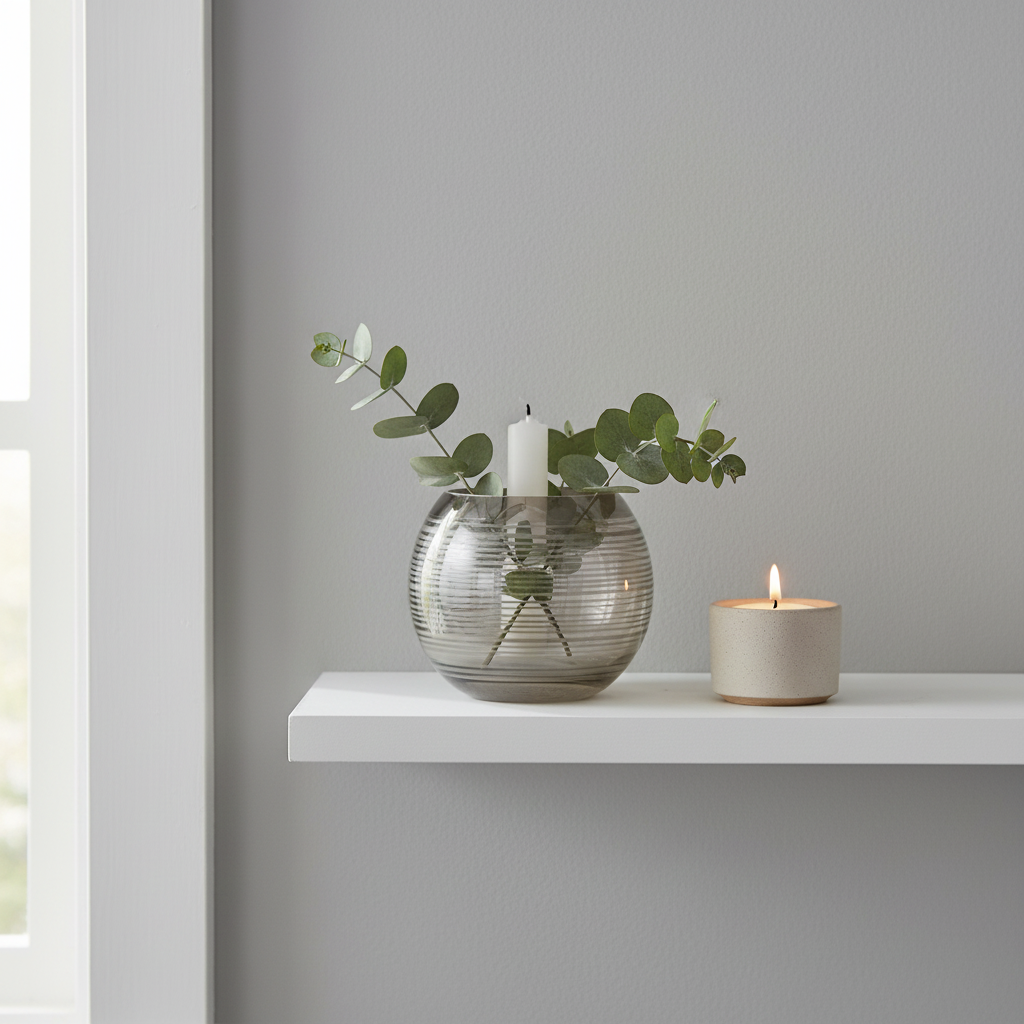 Raya Small Rounded Glass Vase