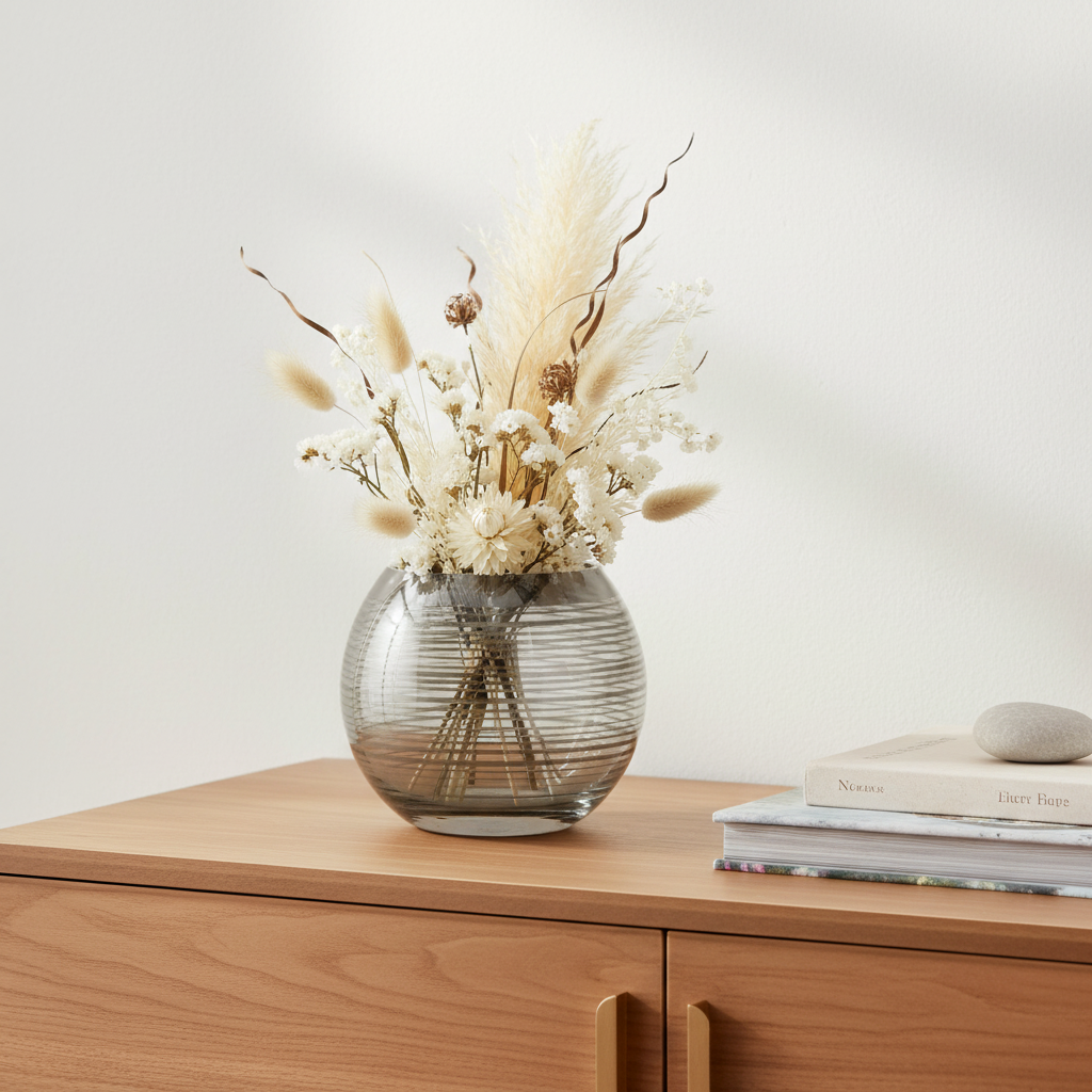 Raya Small Rounded Glass Vase