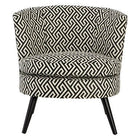 Regent Park Greek Key Design Round Accent Chair