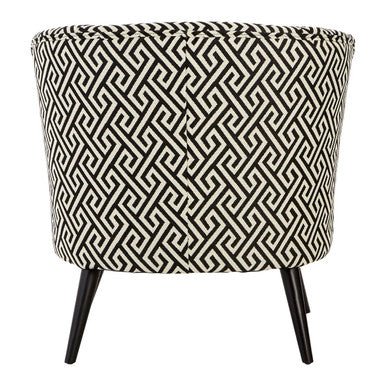 Regent Park Greek Key Design Round Accent Chair