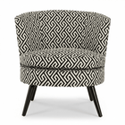 Regent Park Greek Key Design Round Accent Chair