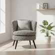 Regent Park Greek Key Design Round Accent Chair