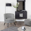 Regent Park Greek Key Design Round Accent Chair