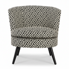 Regent Park Greek Key Design Round Accent Chair