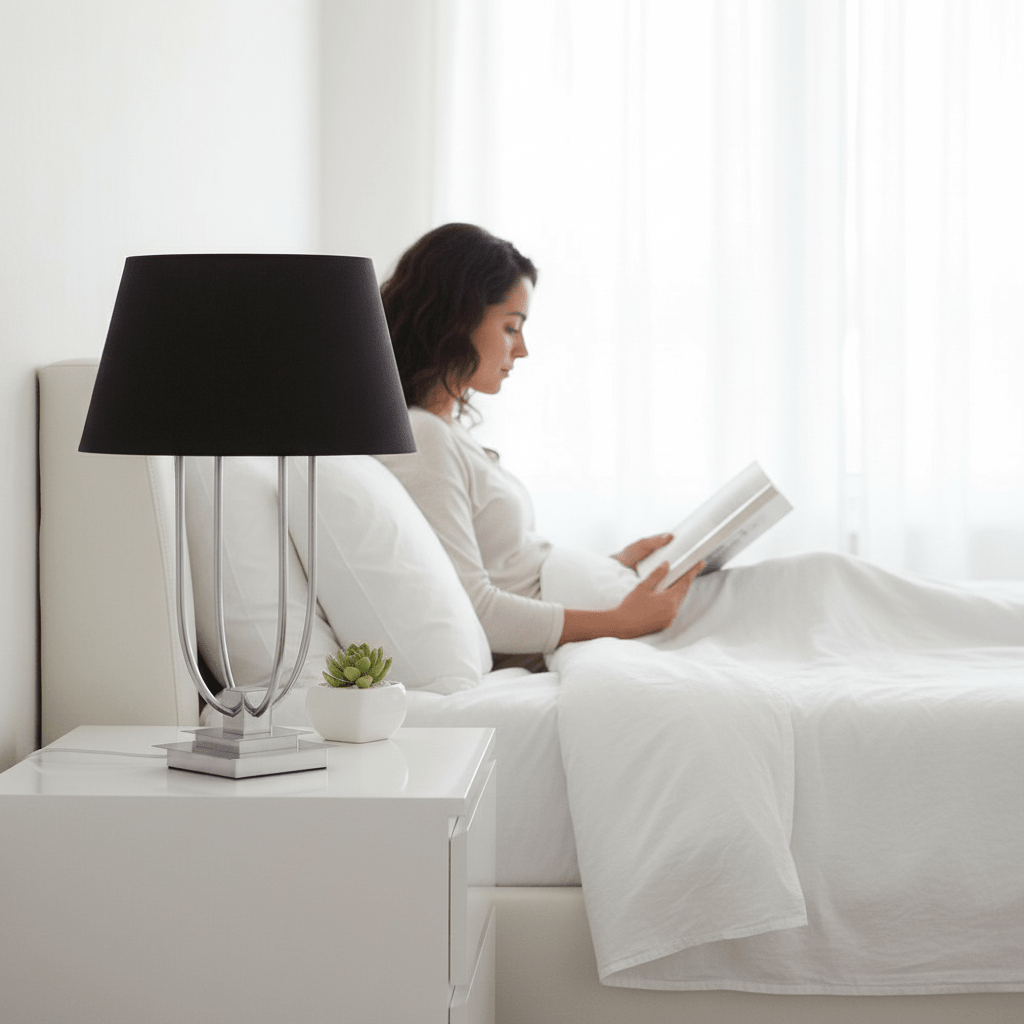 Regents Park Black Shade Table Lamp