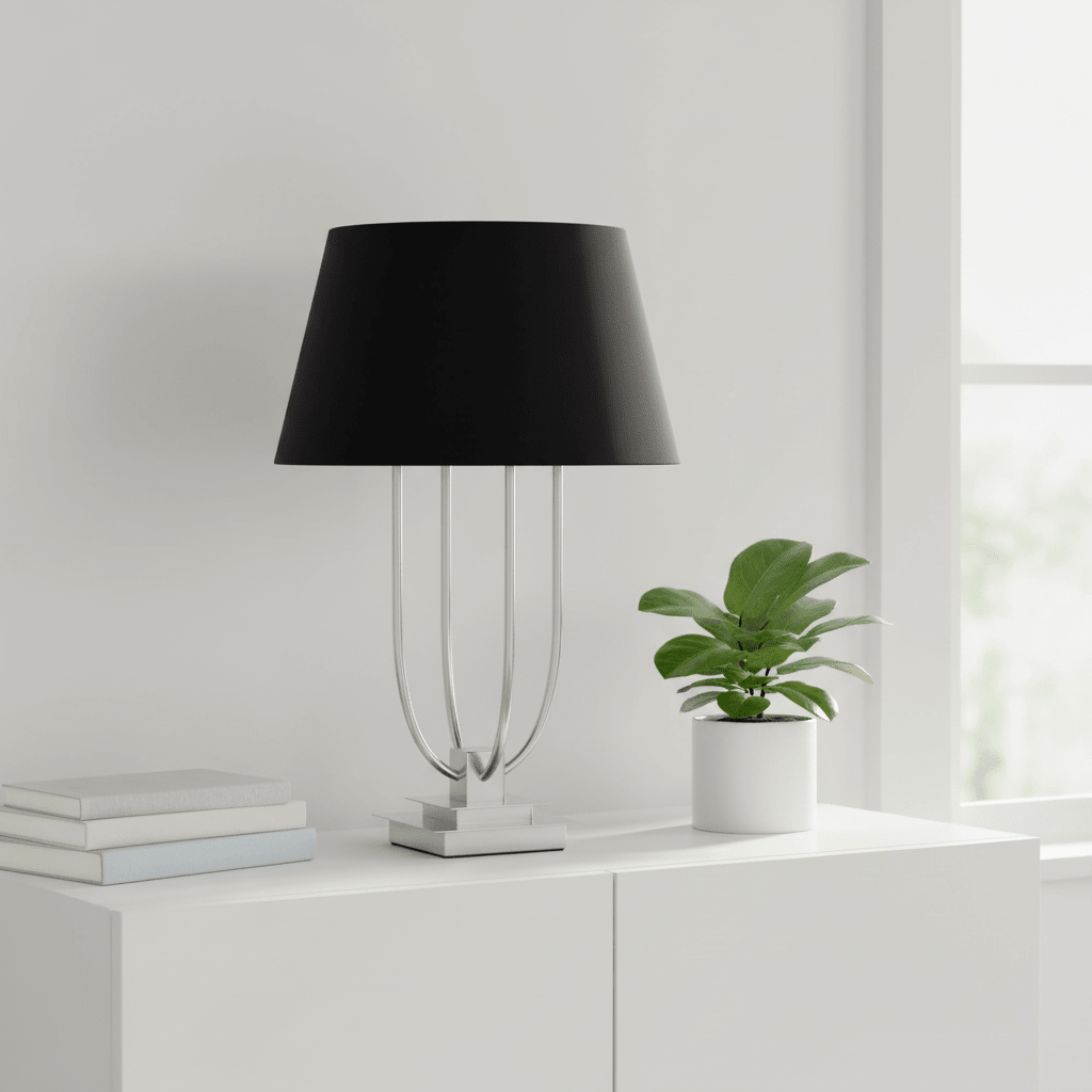 Regents Park Black Shade Table Lamp