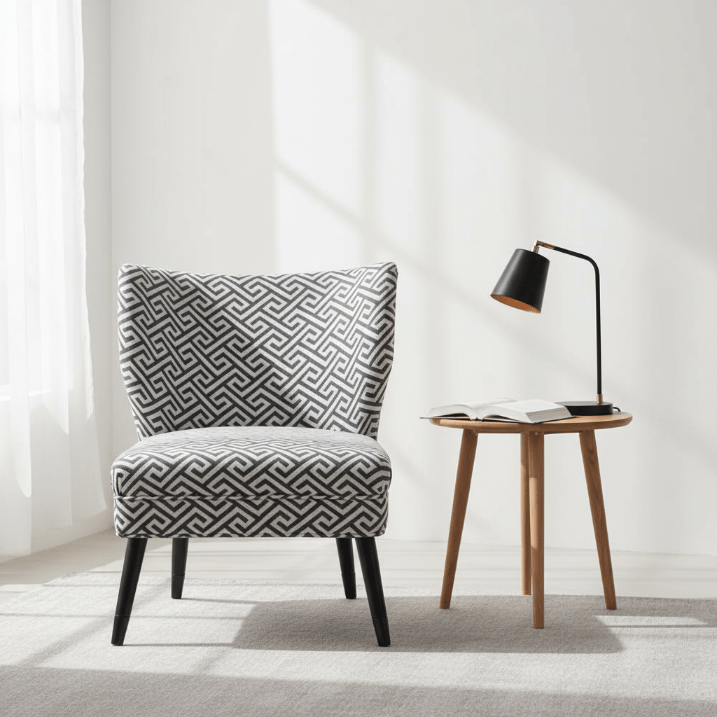 Regents Park Greek Key Design Accent Chair