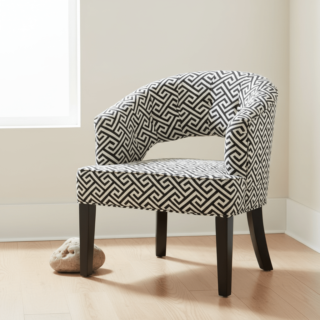 Regents Park Greek Key design Cutout Lounge Chair