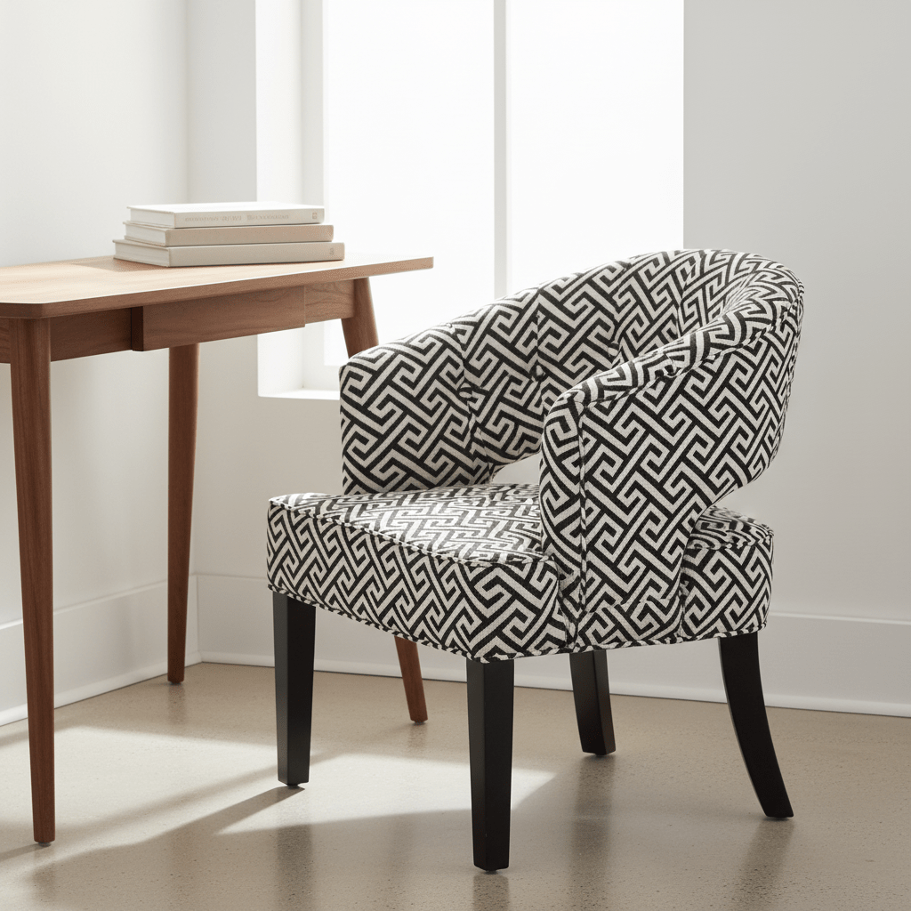 Regents Park Greek Key design Cutout Lounge Chair