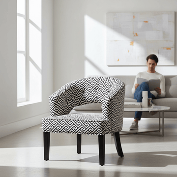 Regents Park Greek Key design Cutout Lounge Chair