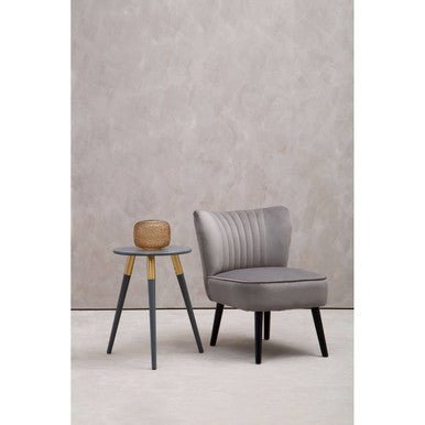 Regents Park Grey Velvet Chair