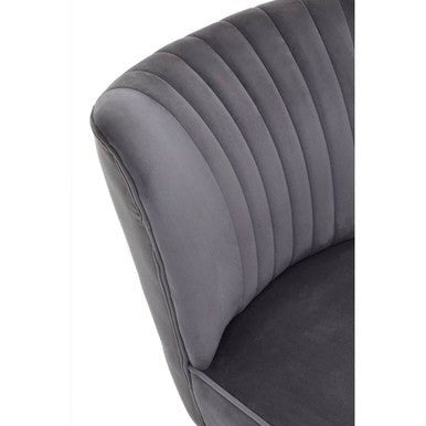 Regents Park Grey Velvet Chair