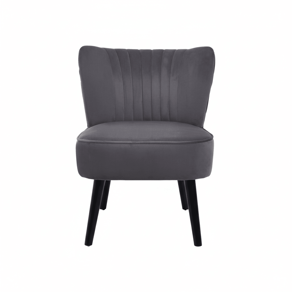 Regents Park Grey Velvet Chair