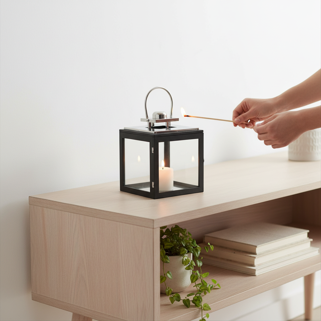 Regents Park Small Stainless Steel Lantern