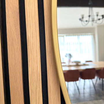 Rei - Extra Large Round Gold Metal Circle Mirror - 120cm x 120cm