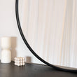 Rei - Large Round Black Metal Circle Mirror - 90cm x 90cm