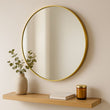 Rei - Round Gold Metal Circle Mirror - 70cm x 70cm