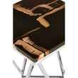 Relic Dark Petrified Wood Top Side Table