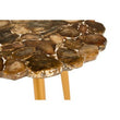 Relic Round Side Table with Agate Top