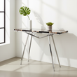 Relic Black Resin And Silver Legs Console Table