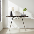 Relic Black Resin And Silver Legs Console Table