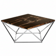 Relic Dark Petrified Wood Top Coffee Table