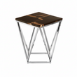 Relic Dark Petrified Wood Top Side Table