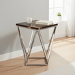 Relic Dark Petrified Wood Top Side Table