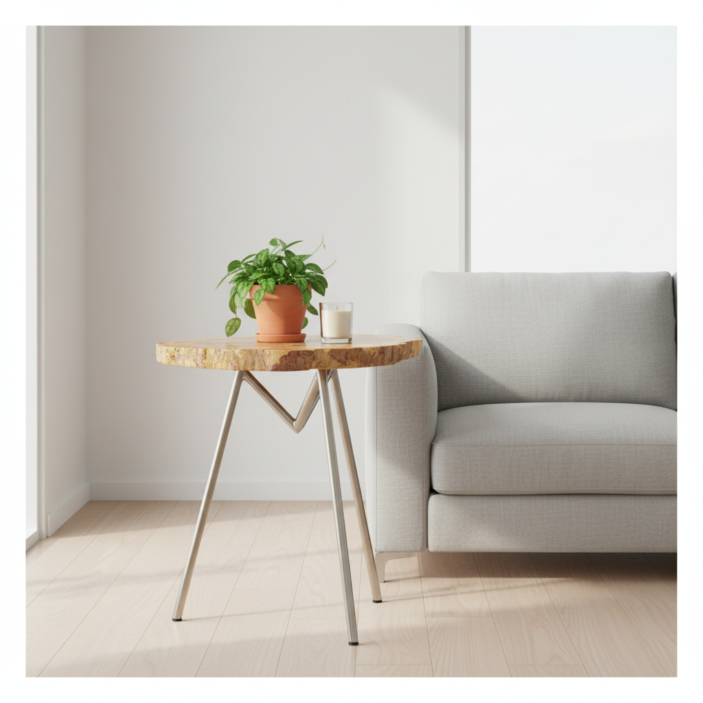 Relic Large Petrified Wood Side Table