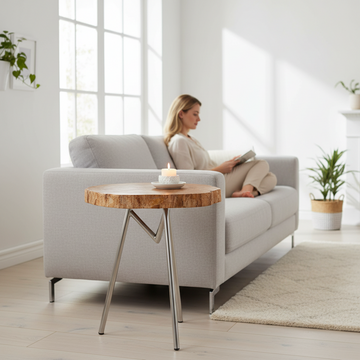 Relic Medium Petrified Wood Side Table