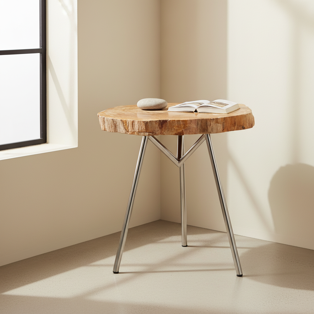 Relic Medium Petrified Wood Side Table